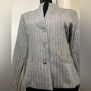 Simone Alexander~Patty Woodard~CA~VTG~Gray/White Pinstripe Blazer Jacket~Size M